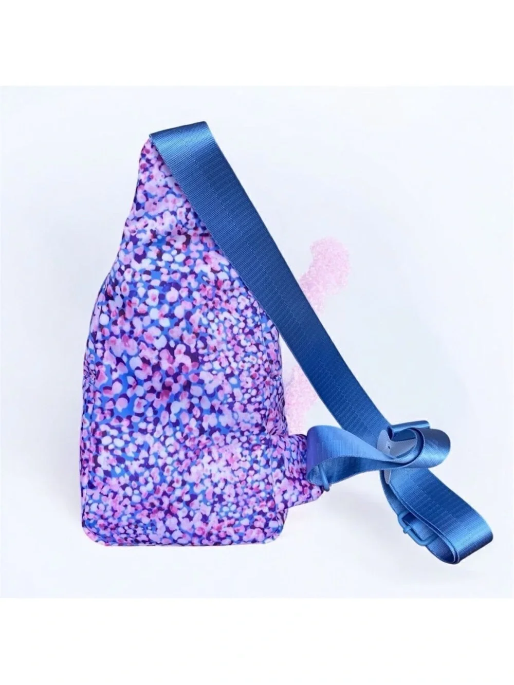 Wildfox Purple and Pink Floral Pattern Crossbody Sling Bag